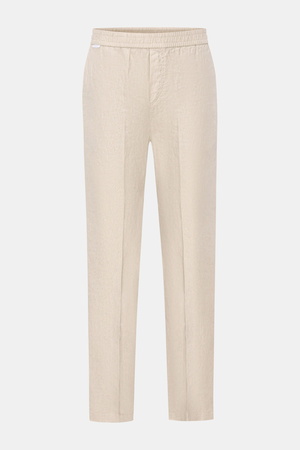 04651 / A trip in a bag - Herren - Leinen-Jogpants 'Linen Pants' beige