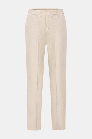 04651 / A trip in a bag - Herren - Leinen-Jogpants 'Linen Pants' beige