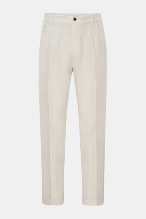 04651 / A trip in a bag - Herren - Leinen-Jogpants 'Linen Pants' hellgrau
