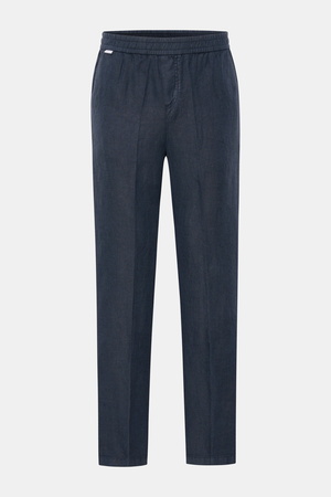 04651 / A trip in a bag - Herren - Leinen-Jogpants 'Linen Pants' navy