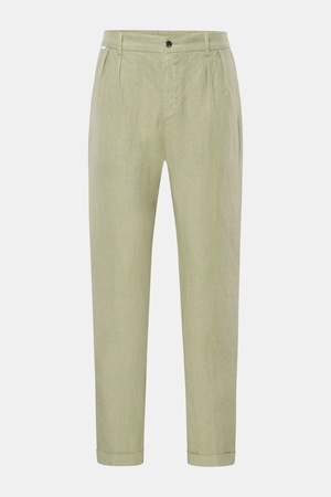 04651 / A trip in a bag - Herren - Leinen-Jogpants 'Linen Pants' salbei
