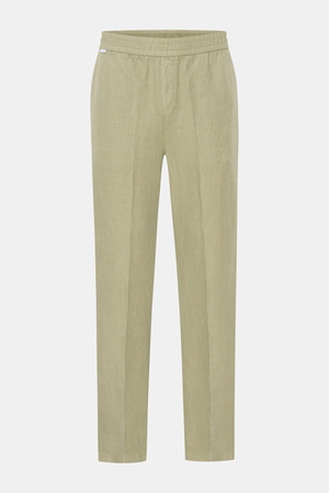 04651 / A trip in a bag - Herren - Leinen-Jogpants 'Linen Pants' salbei