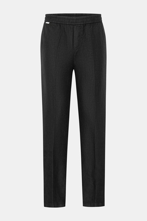 04651 / A trip in a bag - Herren - Leinen-Jogpants 'Linen Pants' schwarz