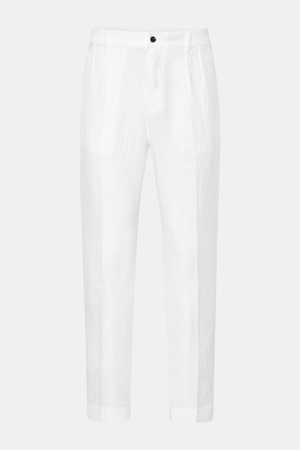 04651 / A trip in a bag - Herren - Leinen-Jogpants 'Linen Pants' weiß