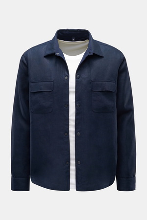 04651 / A trip in a bag - Herren - Leinen Overshirt 'Linen Breeze' navy