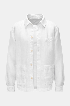 04651 / A trip in a bag - Herren - Leinen-Overshirt weiß