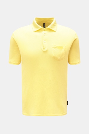 04651 / A trip in a bag - Herren - Leinen-Poloshirt gelb