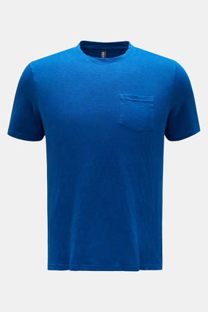 04651 / A trip in a bag - Herren - Leinen Rundhals-T-Shirt blau blau