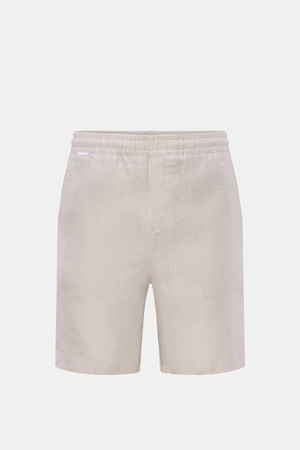 04651 / A trip in a bag - Herren - Leinen-Shorts 'Beach Bermuda 003' hellgrau