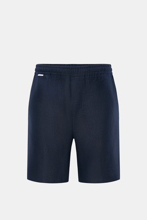 04651 / A trip in a bag - Herren - Leinen-Shorts 'Beach Bermuda 003' navy
