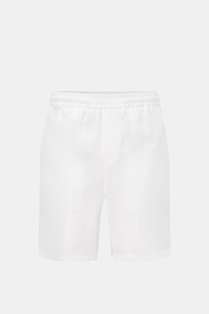04651 / A trip in a bag - Herren - Leinen-Shorts 'Beach Bermuda 003' weiß