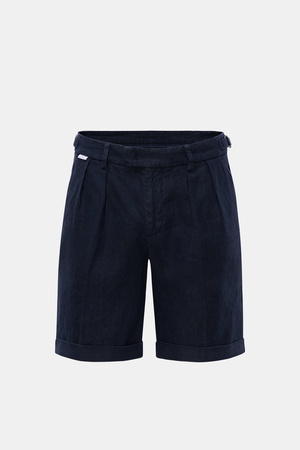 04651 / A trip in a bag - Herren - Leinen-Shorts 'GB Bermuda 001' navy