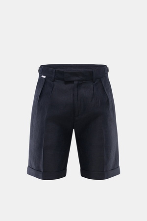 04651 / A trip in a bag - Herren - Leinen-Shorts navy