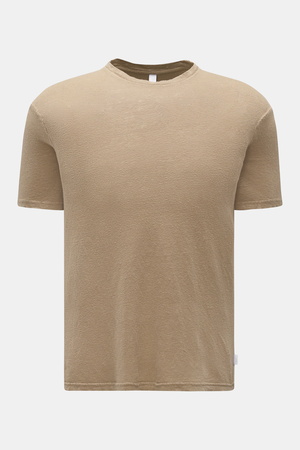 04651 / A trip in a bag - Herren - Leinen-T-Shirt taupe