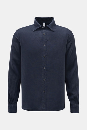 04651 / A trip in a bag - Herren - Leinenhemd Kent-Kragen navy