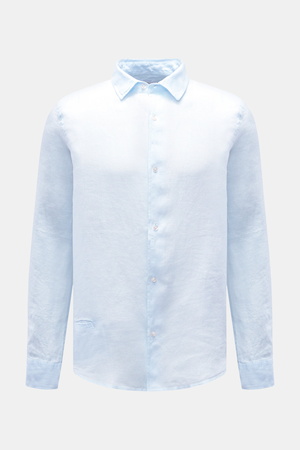 04651 / A trip in a bag - Herren - Leinenhemd schmaler Kragen pastellblau
