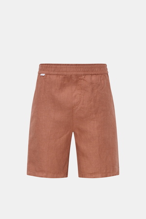 04651 / A trip in a bag - Herren - Leinenshorts rostbraun