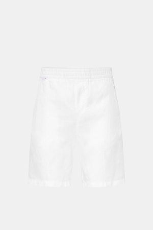 04651 / A trip in a bag - Herren - Leinenshorts weiß