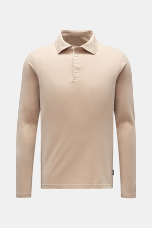 04651 / A trip in a bag - Herren - Longsleeve-Poloshirt 'Organic Polo LS' beige