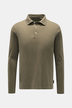 04651 / A trip in a bag - Herren - Longsleeve-Poloshirt 'Organic Polo LS' oliv