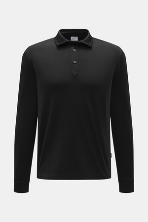 04651 / A trip in a bag - Herren - Longsleeve-Poloshirt 'WJ' schwarz