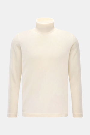 04651 / A trip in a bag - Herren - Merino Rollkragenpullover creme