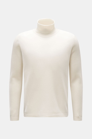 04651 / A trip in a bag - Herren - Merino Rollkragenpullover 'Oyster' creme