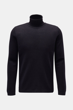 04651 / A trip in a bag - Herren - Merino Rollkragenpullover 'Oyster' navy