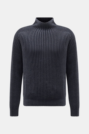 04651 / A trip in a bag - Herren - Mock Neck Pullover 'Foggy Mock' navy