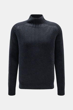 04651 / A trip in a bag - Herren - Mock Neck Pullover 'Foggy Mock' navy