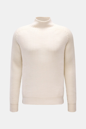 04651 / A trip in a bag - Herren - Mock Neck Pullover 'Foggy Mock' offwhite