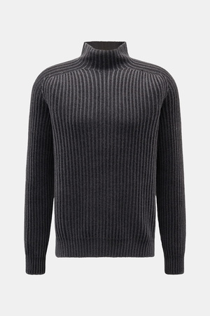 04651 / A trip in a bag - Herren - Mock Neck Pullover 'Foggy Mock' schwarz