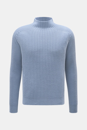 04651 / A trip in a bag - Herren - Mock Neck Pullover 'Foggy' rauchblau