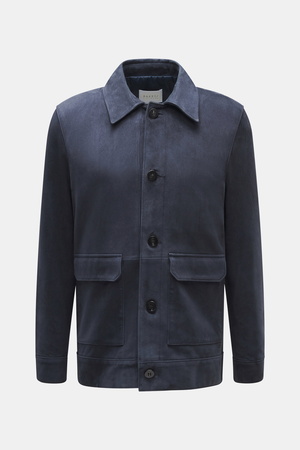 04651 / A trip in a bag - Herren - Nubuklederjacke 'Workwear Jacket' navy