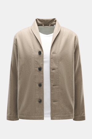 04651 / A trip in a bag - Herren - Overshirt beige meliert