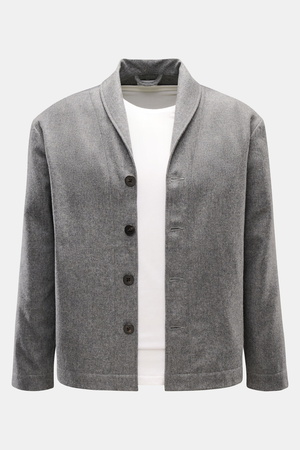 04651 / A trip in a bag - Herren - Overshirt dunkelgrau meliert