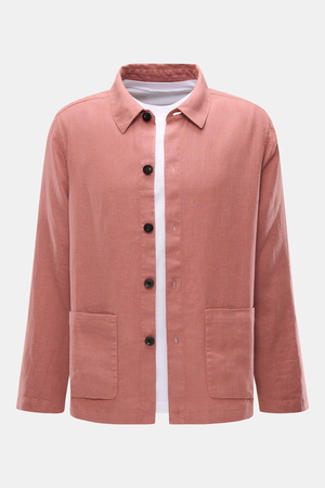 04651 / A trip in a bag - Herren - Overshirt 'Linen Jacket' altrosa