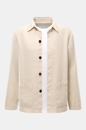 04651 / A trip in a bag - Herren - Overshirt 'Linen Jacket' beige
