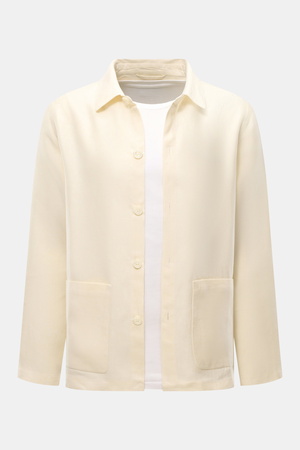 04651 / A trip in a bag - Herren - Overshirt 'Linen Jacket' creme