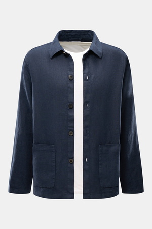04651 / A trip in a bag - Herren - Overshirt 'Linen Jacket' navy