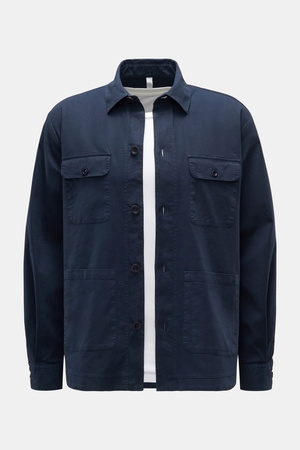 04651 / A trip in a bag - Herren - Overshirt 'Linen Travel' navy