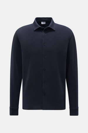 04651 / A trip in a bag - Herren - Piqué-Hemd schmaler Kragen navy