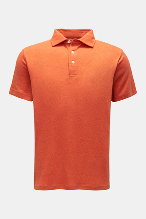 04651 / A trip in a bag - Herren - Poloshirt 'Linen Polo' orange grau