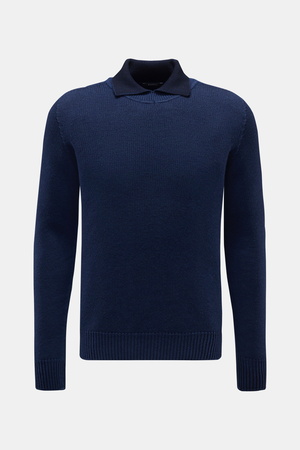 04651 / A trip in a bag - Herren - Pullover 'Foggy Mock' dunkelblau