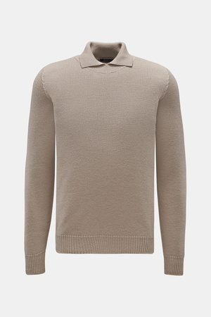 04651 / A trip in a bag - Herren - Pullover 'Foggy Mock' taupe