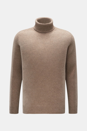 04651 / A trip in a bag - Herren - Rollkragenpullover beige meliert