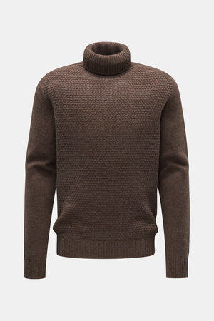 04651 / A trip in a bag - Herren - Rollkragenpullover 'Blended Ricecorn Turtle' graubraun