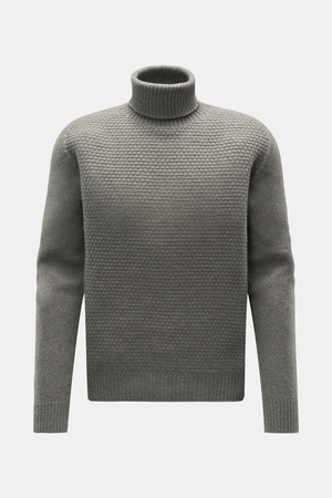 04651 / A trip in a bag - Herren - Rollkragenpullover 'Blended Ricecorn Turtle' graugrün