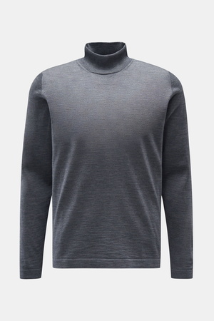 04651 / A trip in a bag - Herren - Rollkragenpullover 'Merino' dunkelgrau meliert