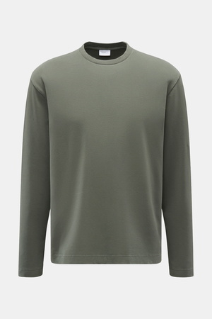 04651 / A trip in a bag - Herren - Rundhals-Longsleeve 'If Tee' graugrün